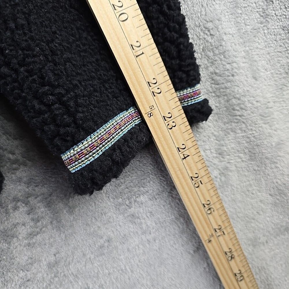 LL Bean Pullover Womens Medium Black Hi-Pile Fleece Kangaroo‎ Pocket Outdoors - Picture 9 of 10